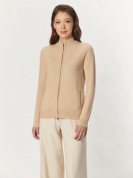 GOBI Cashmere Strickjacke Naturfarbe Kaschmirstrickjacke mit Reißverschluss günstig online kaufen