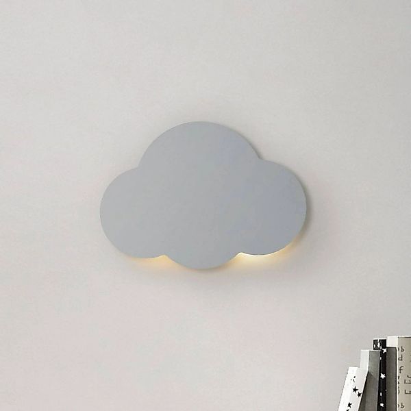 Wandleuchte Cloud, grau, 38 cm breit, Metall, Wolke, G9 günstig online kaufen