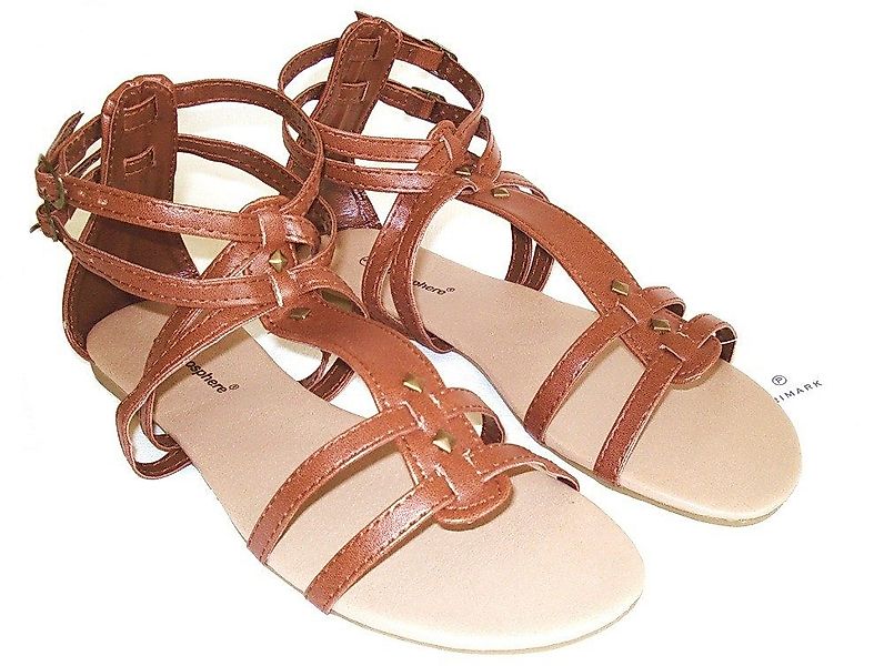 Sarcia.eu Braune Sandalen mit Nieten 40 günstig online kaufen