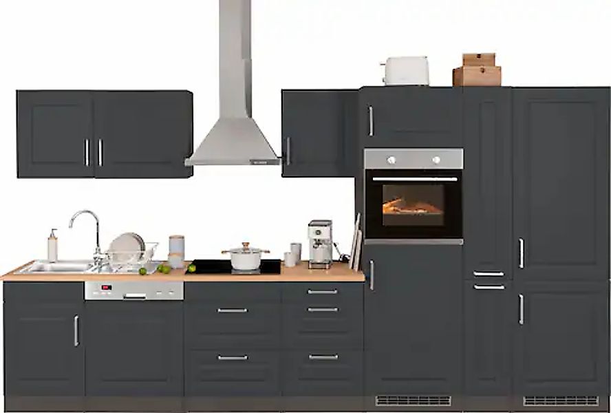 KOCHSTATION Küchenzeile »KS-Stockholm«, Breite 370 cm, mit hochwertigen MDF günstig online kaufen