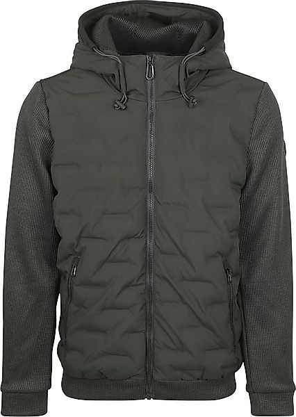 No Excess Jacke Knitted Sleeve Dunkelgrün - Größe XXL günstig online kaufen