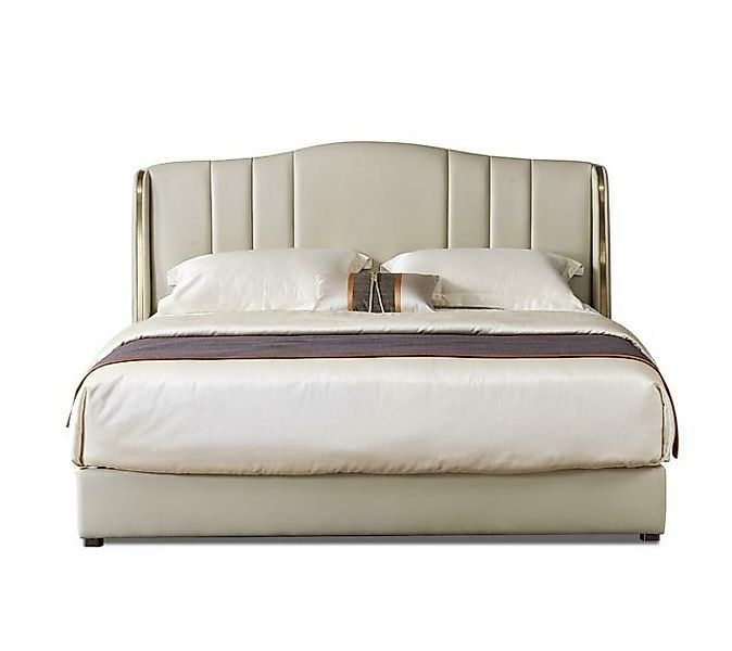 JVmoebel Bett Schlafzimmer Doppelbett Betten Leder Hotel Polster Weiß, Made günstig online kaufen