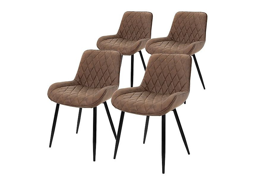 ML-DESIGN Polsterstuhl Esszimmerstuhl mit Rücken- und Armlehnen, Metallbein günstig online kaufen