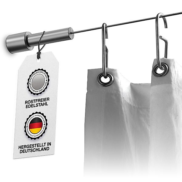 PHOS Design Duschvorhang-Seilsystem Seilspanngarnitur für das günstig online kaufen
