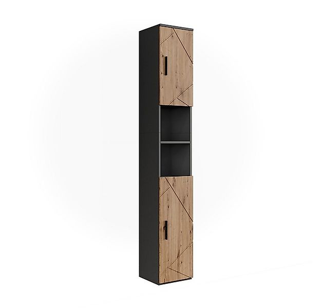 Vicco Hochschrank Irma, Anthrazit/Artisan, 30 x 190 cm mit 2 Türen günstig online kaufen