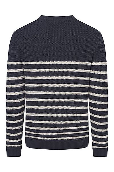 Joop Jeans Rundhalspullover Gerono Strickmuster, Patch seitlich am Rumpf günstig online kaufen