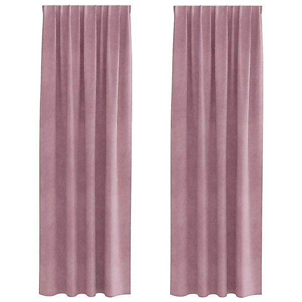 vidaXL Vorhänge 2 Stk Dunkelrosa 140 x 245 cm Samt 4107246 günstig online kaufen