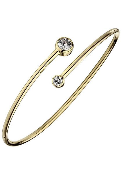 JOBO Armreif, 925 Silber vergoldet mit 2 Zirkonia günstig online kaufen