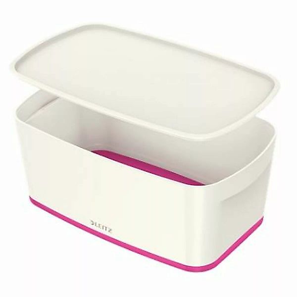 Aufbewahrungsbox Leitz Mybox Wow Klein Pink Mit Deckel Weiß Abs (31,8 X 12, günstig online kaufen