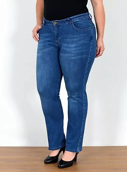 ESRA Straight-Jeans FG8 High Waist Straight Fit Jeans Damen bis Übergröße, günstig online kaufen