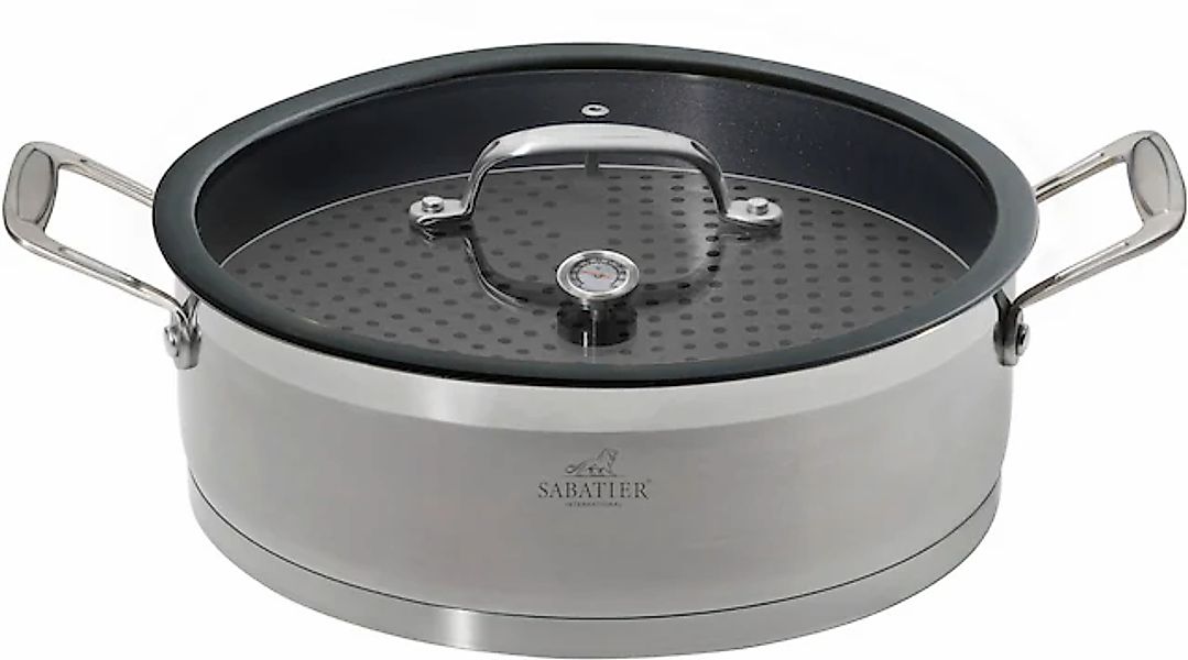 SABATIER International Servierpfanne Edelstahl 18/10 1xDampfgarer, 1xGarros günstig online kaufen