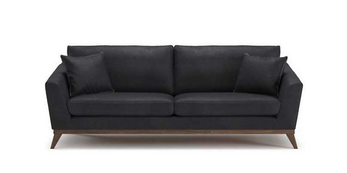 JVmoebel Sofa Grauer Kunstleder Dreisitzer Wohnzimmersofa Moderne Couch Sti günstig online kaufen