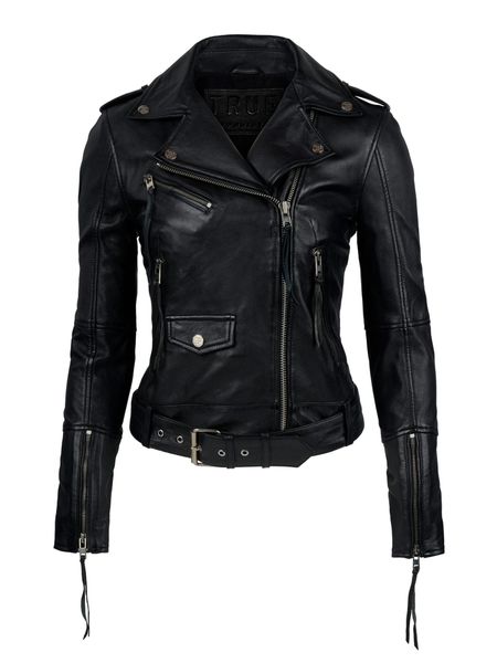 trueprodigy Lederjacke Milena Bikerjacke mit Reißverschlussdetails günstig online kaufen