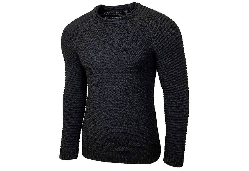 Baxboy Strickpullover Baxboy Strickpullover Herren Two Tone Rundhals Pullov günstig online kaufen