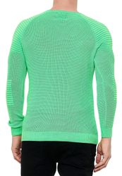 R-NEAL Rundhalspullover Fein-Strick Slim-Fit Biker Strick-Pullover günstig online kaufen