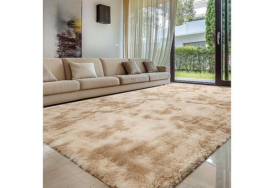 LuxusKollektion Hochflor-Teppich Teppich Hochflor Grau 200x300 Waschbar Kha günstig online kaufen