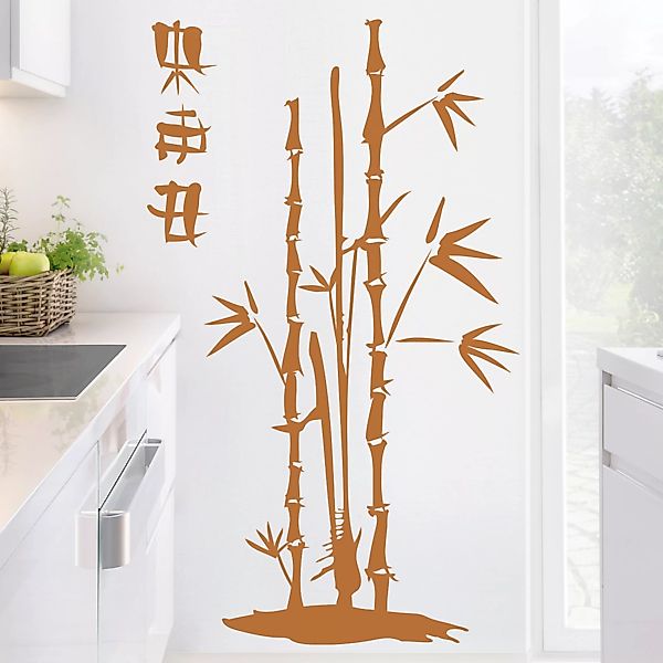 Wandtattoo Badezimmer 4-teilig No.SF681 Bambus günstig online kaufen