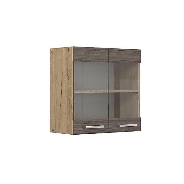 Vicco Glashängeschrank R-Line, Edelgrau/Goldkraft Eiche, 60 günstig online kaufen