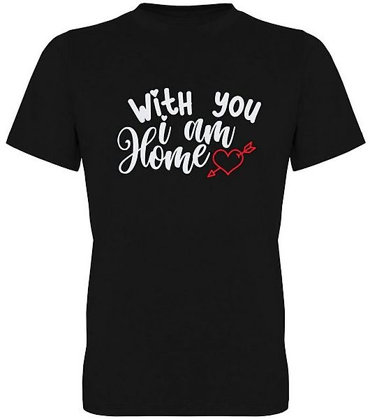 G-graphics T-Shirt With you I am home Herren T-Shirt, mit Frontprint, zum V günstig online kaufen