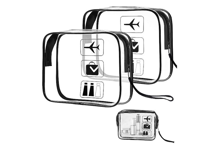 BlingBin Kulturbeutel Transparent, Kosmetiktasche Durchsichtig mit Handschl günstig online kaufen