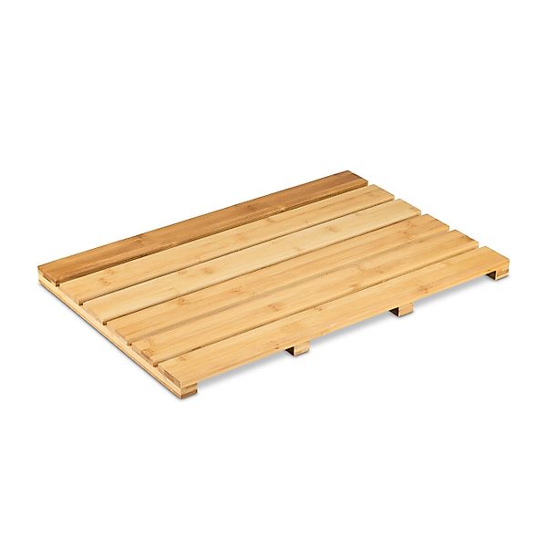 relaxdays Badematte Bambus Badematte natur, Höhe günstig online kaufen