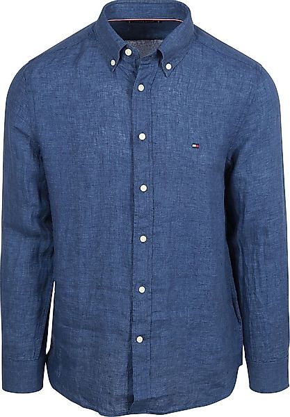 Tommy Hilfiger Hemd Leinen Indigo - Größe XL günstig online kaufen