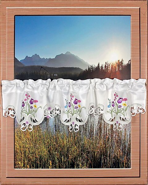 HOSSNER - ART OF HOME DECO Querbehang "Blumensee" Stangendurchzug 1 Stk. tl günstig online kaufen