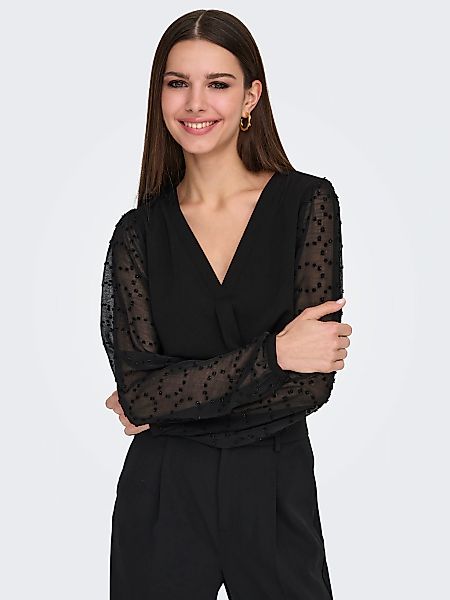 ONLY Shirtbluse ONLMASJA FR L/S V-NECK günstig online kaufen