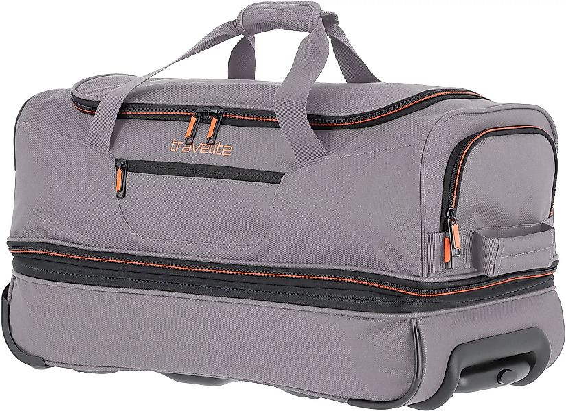 travelite Reisetasche "Basics, 55 cm, grau/orange", mit Rollen günstig online kaufen