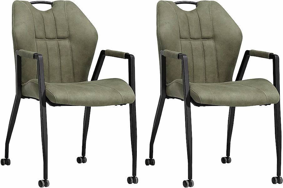OMG Design Armlehnstuhl "Point" (Set) 2 Stk.Esszimmerstuhl mit Rollen, Büro günstig online kaufen