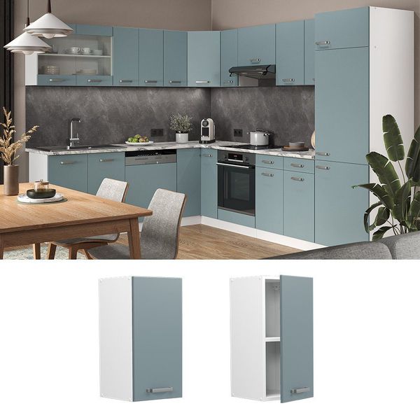 Vicco Hängeschrank R-Line, Blau-Grau/Weiß, 30 cm günstig online kaufen