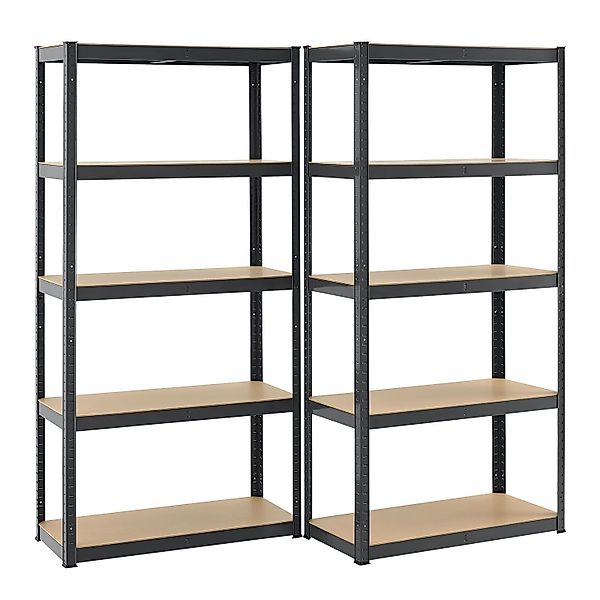 Juskys 4er Set Lagerregal Basic 180 x 90 x 40 cm in Grau günstig online kaufen