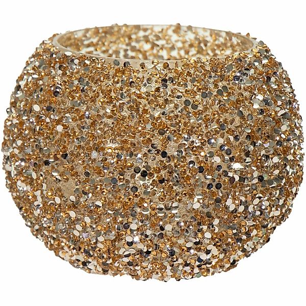 Mega Collections Pflanzgefäß Strass Ø 16 cm x 12 cm Gold günstig online kaufen