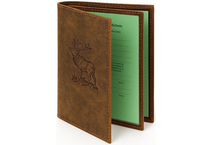 AKAH Geldbörse Jagdscheinetui Hirsch – Handgefertigtes Etui aus Antikleder günstig online kaufen