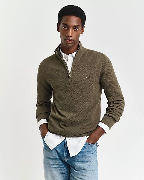 Gant Troyer "COTTON PIQUE HALF ZIP", mit Piqué-Struktur günstig online kaufen