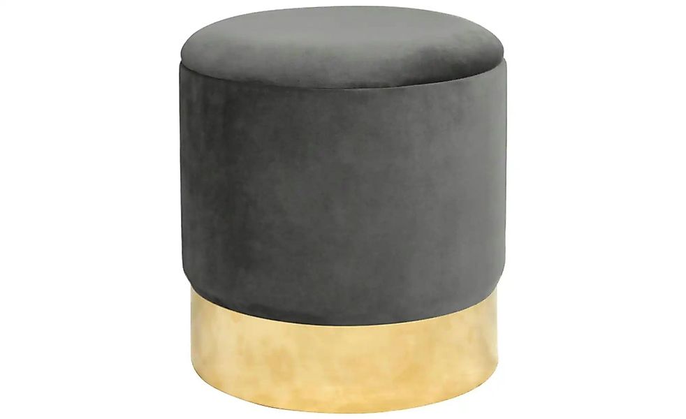 Pouf mit Stauraum Georgia ¦ grau Ø: 39 Polstermöbel > Hocker - Höffner günstig online kaufen