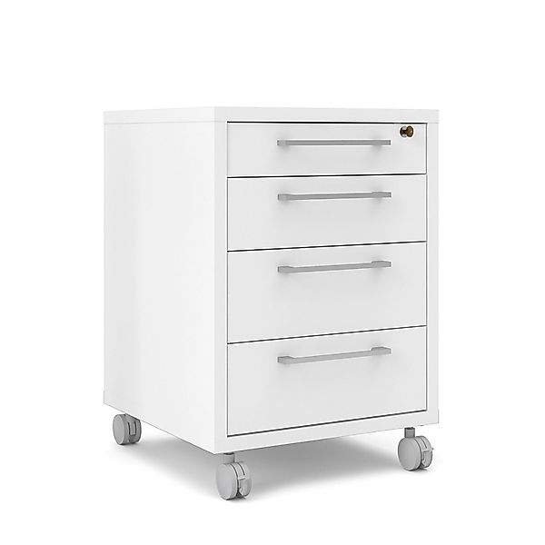 ebuy24 Prisme Kommode B 4 Schubladen Weiss günstig online kaufen