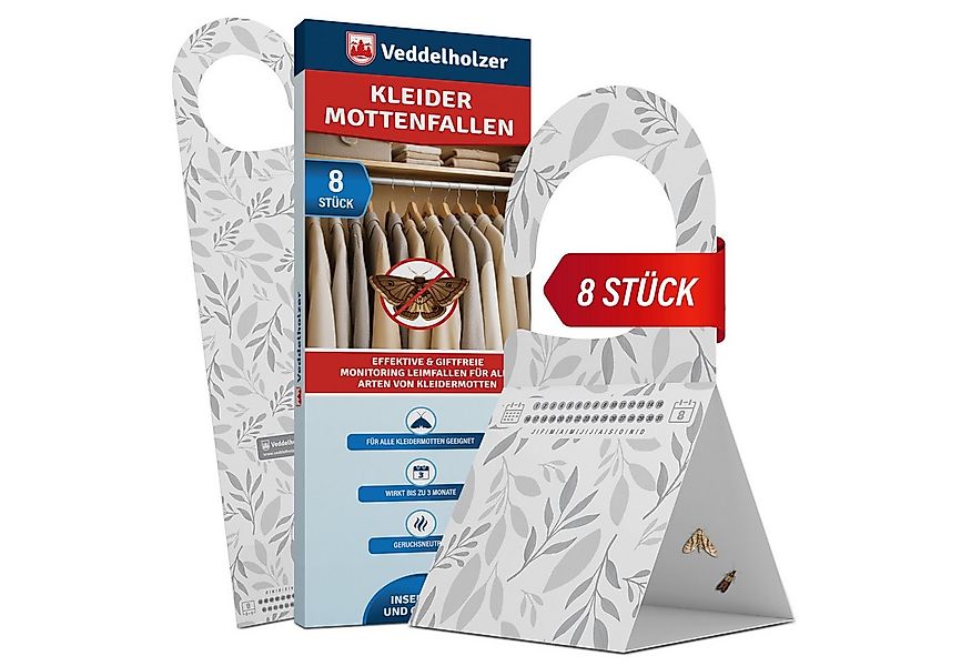 Veddelholzer Insektenfalle 8X Kleidermotten Falle Mottenfalle gegen Kleider günstig online kaufen