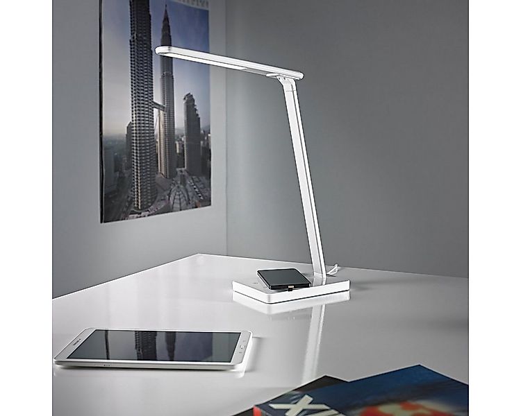 MeLiTec Tischleuchte LED QI Schreibtischlampe T95-1, LED fest integriert, w günstig online kaufen