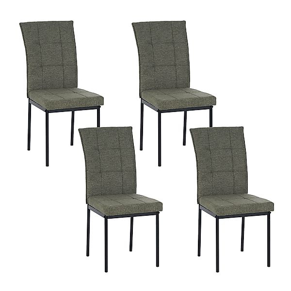 HTI-Living Esszimmerstuhl Stuhl Matthew Grün 4er-Set günstig online kaufen