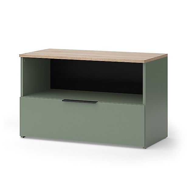Vicco Highboard Wido, Grün/Sonoma, 80 x 50 cm mit 1 geschlossenem Fach günstig online kaufen