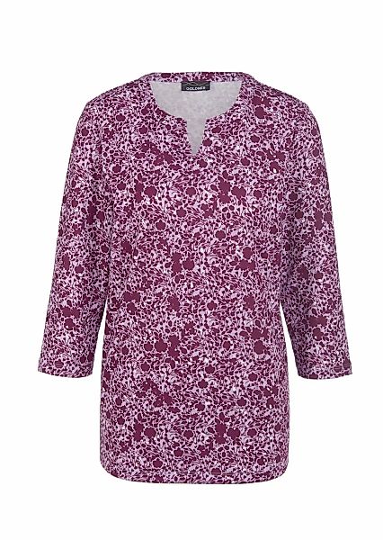 GOLDNER 3/4-Arm-Shirt "Kurzgröße Raffiniertes Druckshirt mit 3/4-Arm" günstig online kaufen