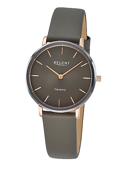 Regent Quarzuhr F-1587, Armbanduhr, Damenuhr, Lederarmband, analog günstig online kaufen