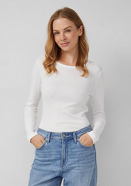 s.Oliver Langarmshirt T-Shirt Geripptes Slim-Fit-Longsleeve im 2er-Pack günstig online kaufen