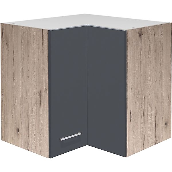 Flex-Well Exclusiv Küchen-Eck-Oberschrank Morena 60x60cm Basaltgrau - San R günstig online kaufen