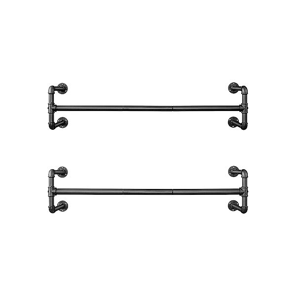 Songmics Kleiderstangen Wandbefestigung 110 cm x 30 cm x 29,3 cm Schwarz günstig online kaufen