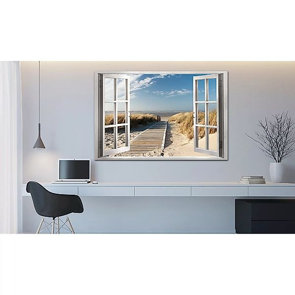 home24 Wandbild Window: View of the Beach günstig online kaufen