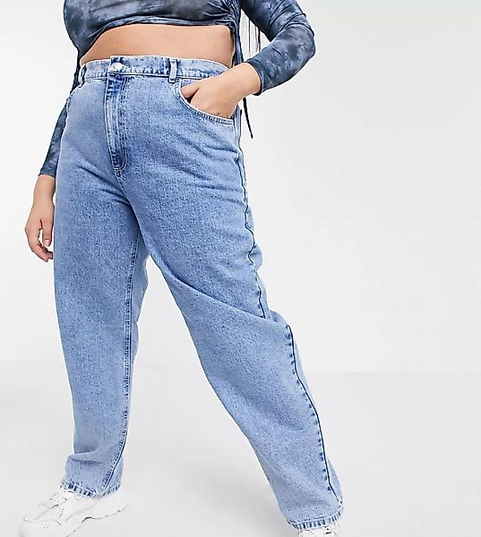 Reclaimed Vintage Inspired – Dad-Jeans im mittelblauer Waschung im Stil der günstig online kaufen