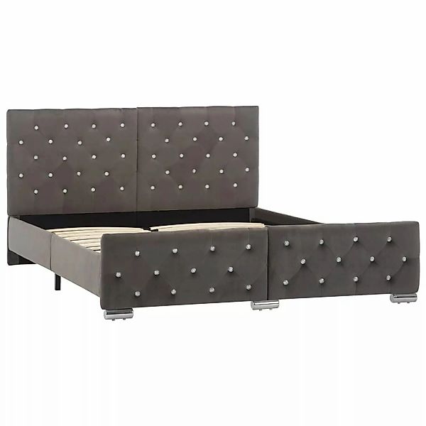 vidaXL Bettgestell Grau Samt 140x200 cm620551 günstig online kaufen