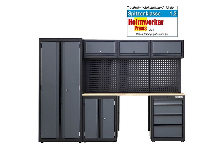 TRUTZHOLM Werkstatt-Set Werkstattwand 13-tlg. modulares Werkstattschranksys günstig online kaufen